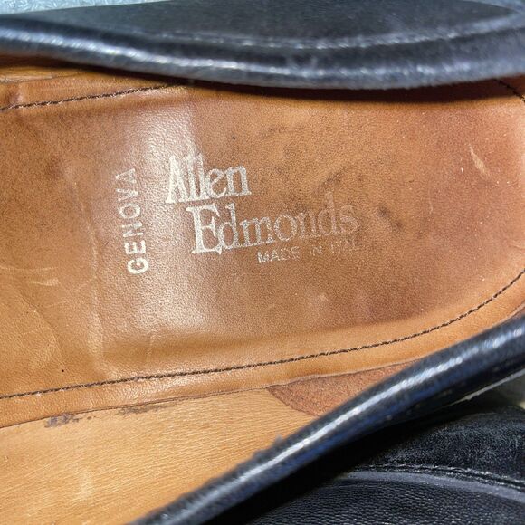 Allen Edmonds Genova Men’s Dress Loafers Size 11 D Black Leather Going Out Party main image 8